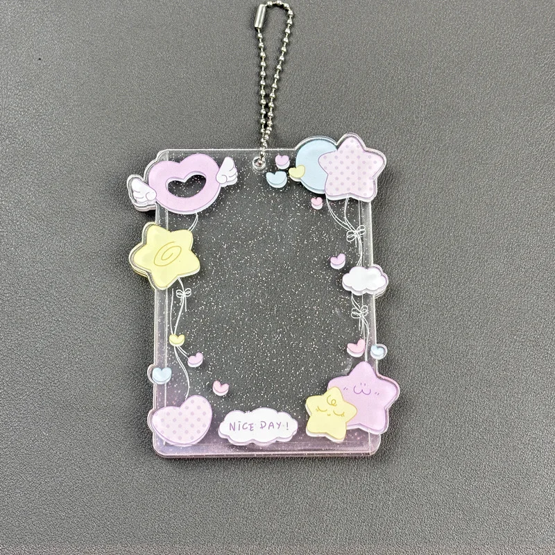حامل بطاقات لامع شفاف من الأكريليك لقلادة عرض تخزين بولارويد مقاس 3 بوصة لصور أيدول #6