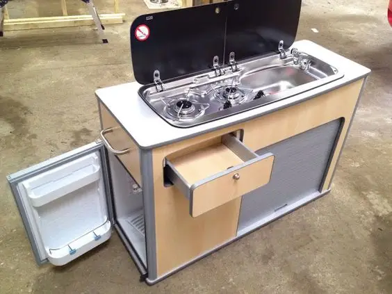 Multi-functional RV Kitchen Cabinet Large Storage Space Aluminum RV Furniture Aluminum Honeycomb Panel Rv Accessories