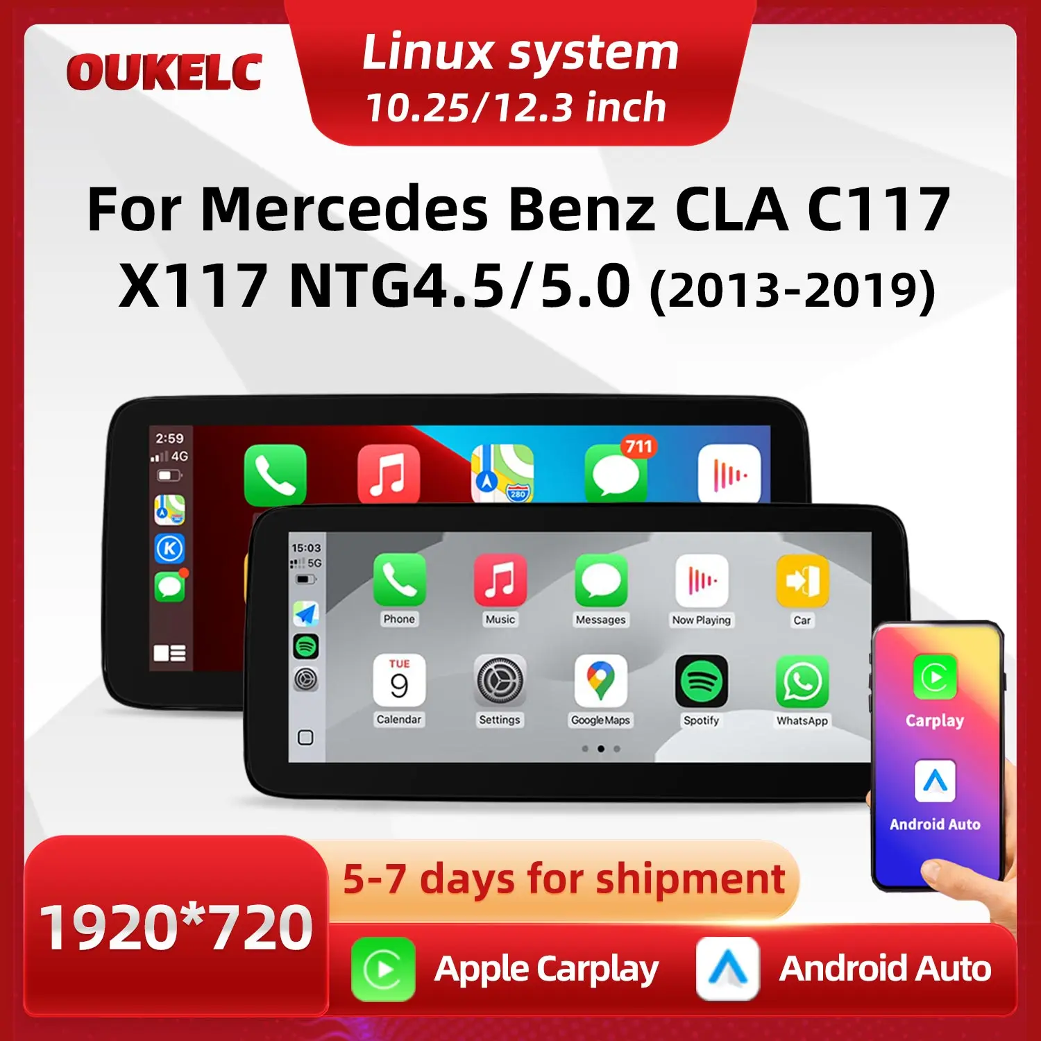 

Мультимедийный плеер для Mercedes Benz CLA X117 C117 2013 2019 NTG4.5/5.0, автомобильный экран, монитор CarPlay, автоматическая