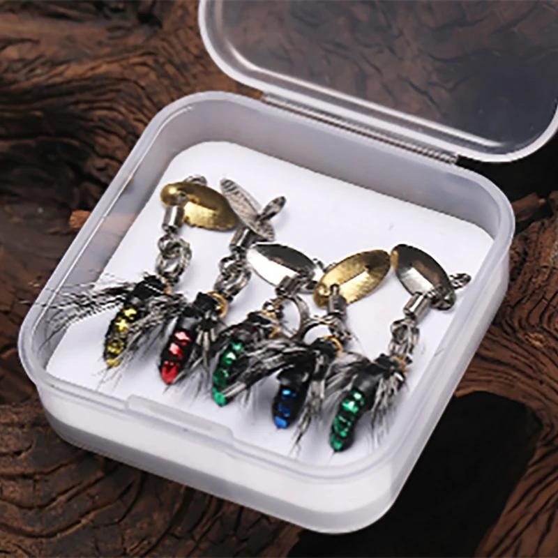 

5pcs Insect Flies Fly Fishing Lures Baits Sequins Fishing Hook Fly Fishing Flies Fishing Baits Decoy Lures