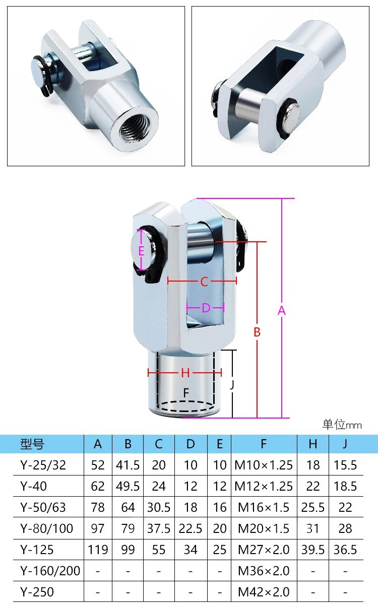 CP96/DNC/SE/SI/SAI Zylinder Einzel- oder Doppelohr-Basissatz CA/CB/CR-32/40/50/63/80 – Detail 10