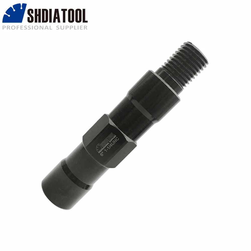SHDIATOOL 1 pieza 1-1/4 "UNC brocas de núcleo de rosca varilla de extensión 1-1/4"-7 macho a 1-1/4 "-7 tamaño del eje de rosca hembra 6 pulgadas o 12 pulgadas