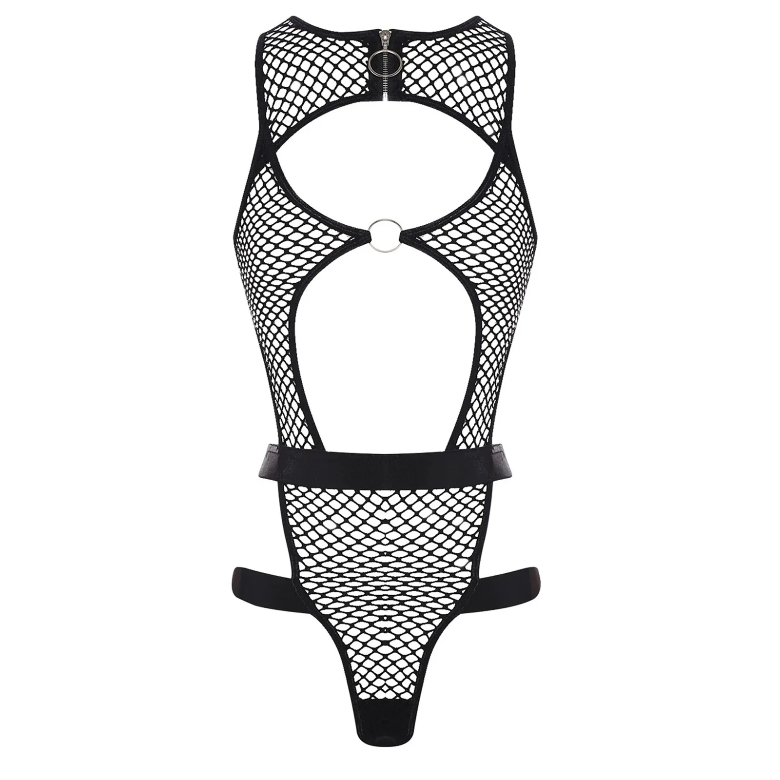 

Женское боди без рукавов с вырезами, на пуговицах, с сетчатыми вставками, открытыми сосками, для вечеринок, ночных клубов, клубной одежды, купальник