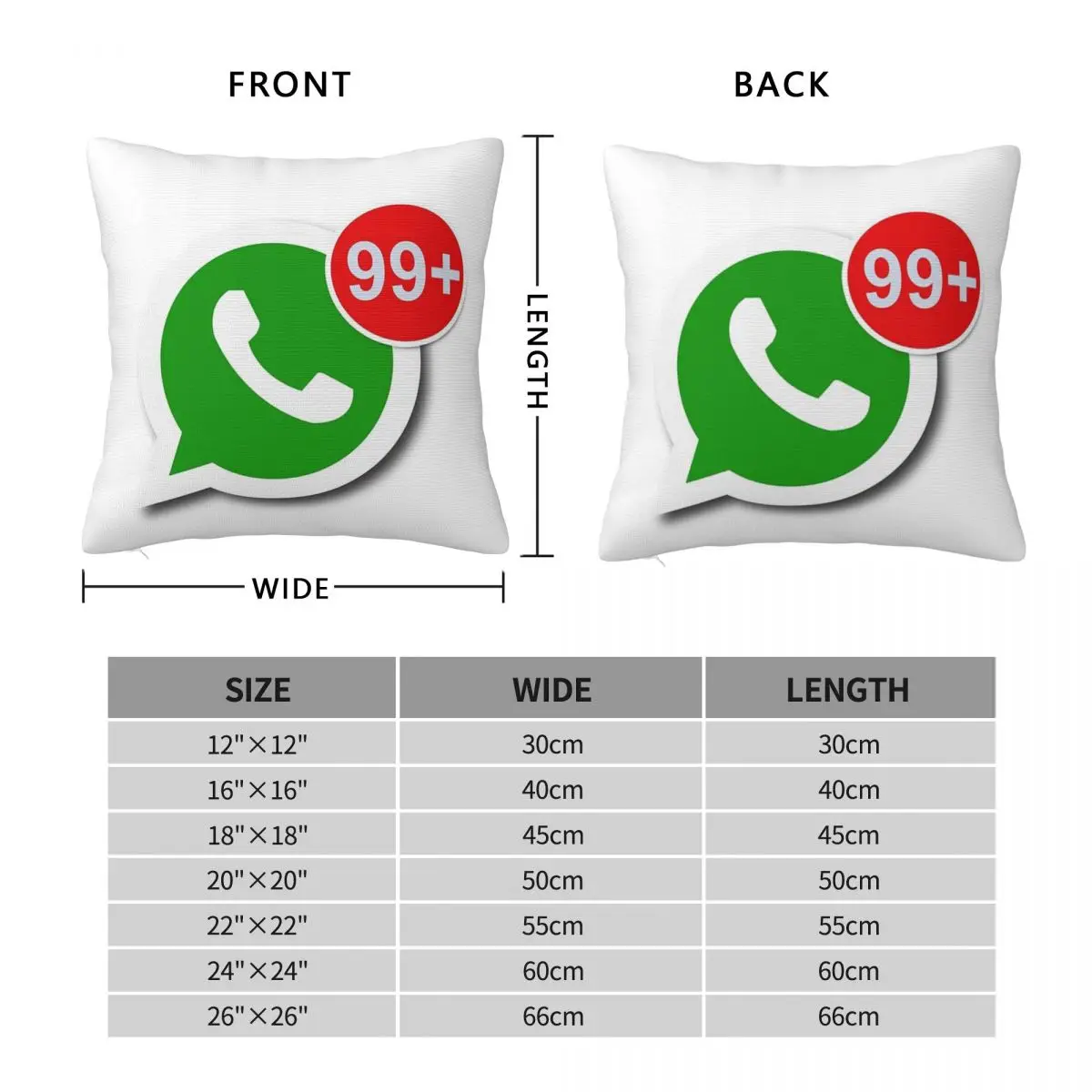 WhatsApp Messages Pillow Case Pillow Cover Of Sofa Big Size Throw Pillows Decorative Pillow