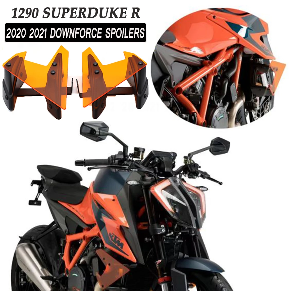 

NEW For 1290 SUPERDUKE R 2020 2021 Motorcycle Parts Side Downforce Naked Spoilers Fixed Winglet Fairing Wing Deflectors Panel