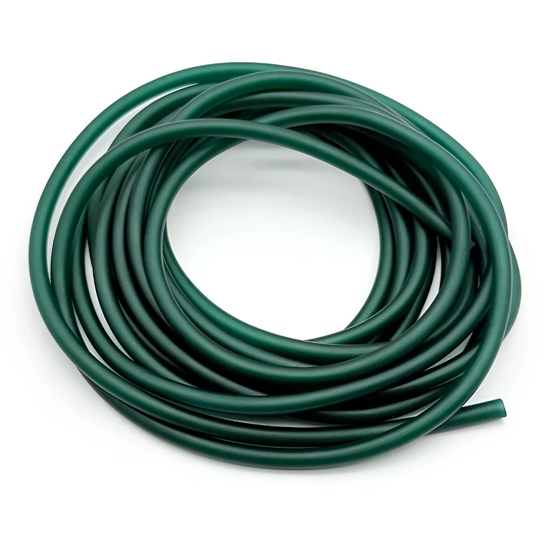 Dark Green Nature Latex Rubber Hose ID1.6mm-4mm Antifreeze High Resilient Elastic Tube for DIY Slingshot Catapult/Outdoor Sports