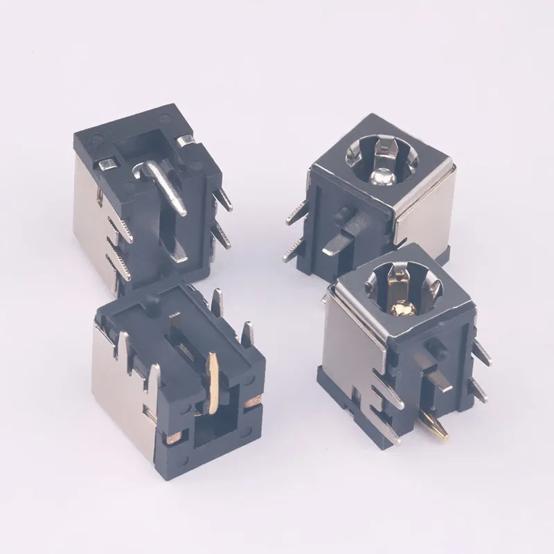 10 قطعة مقبس طاقة أنثى DC-007B: منفذ شحن الشاشة/الكمبيوتر المحمول مع قلب 5.5*2.1/2.5 مم، لوحة توصيل 6 دبابيس، 091