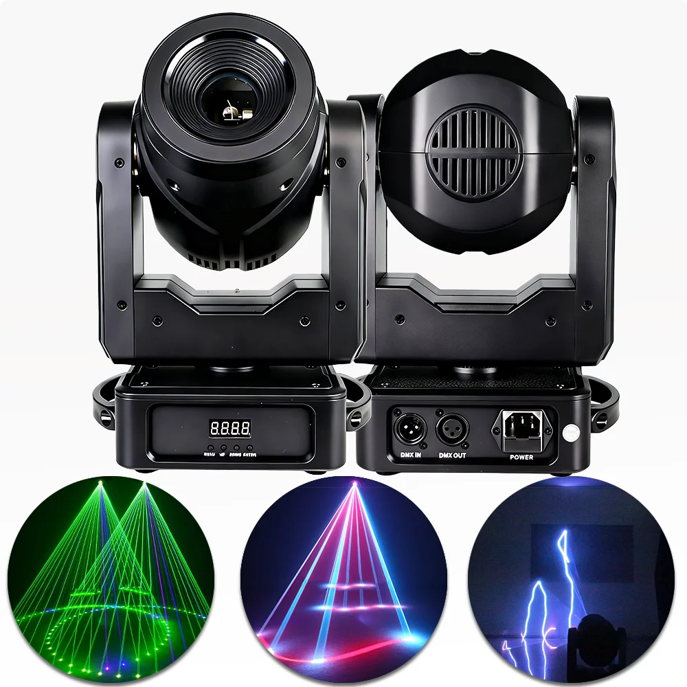 

3W/6W RGB Full color Animation TTL Moving head Laser Light with APP DMX512 Sound control 20 kpps for DJ Disco party wedding club
