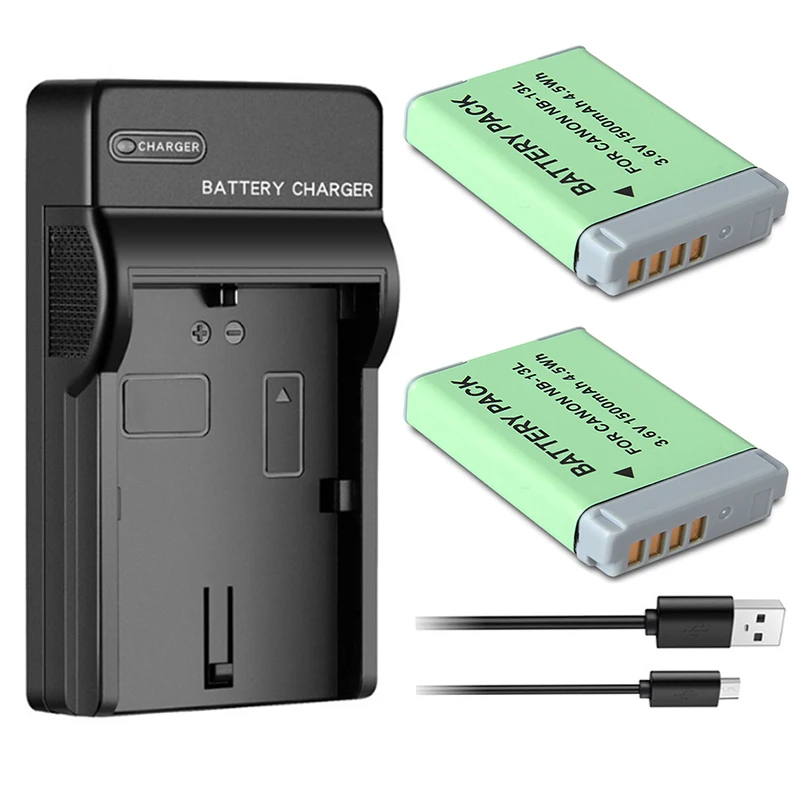 

1500mAh NB 13L NB13L NB-13L Camera Battery +Charger for Canon PowerShot G5X G7X G9X G7 X G9 X Mark II SX620 SX720 SX730 SX740 HS
