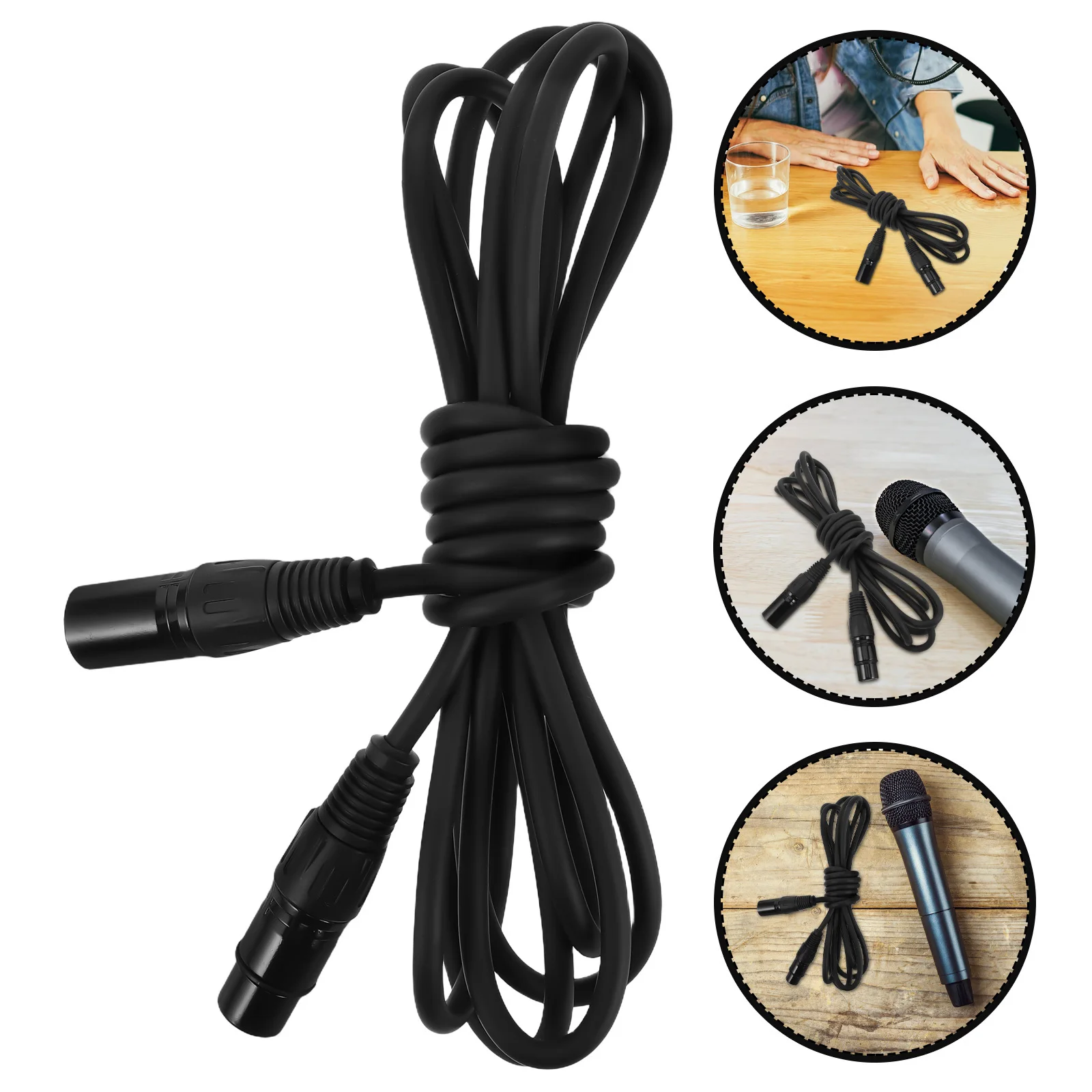 

Xlr Splitter Cable Black Zinc Alloy Male To Female Dual Shielded Audio Cord For Balanced Sound Microphone Studio Monitor