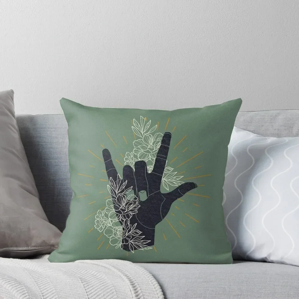 

I LOVE YOU (Sign Language) Throw Pillow Pillowcase Cushion covers for pillows Pillowcases pillow