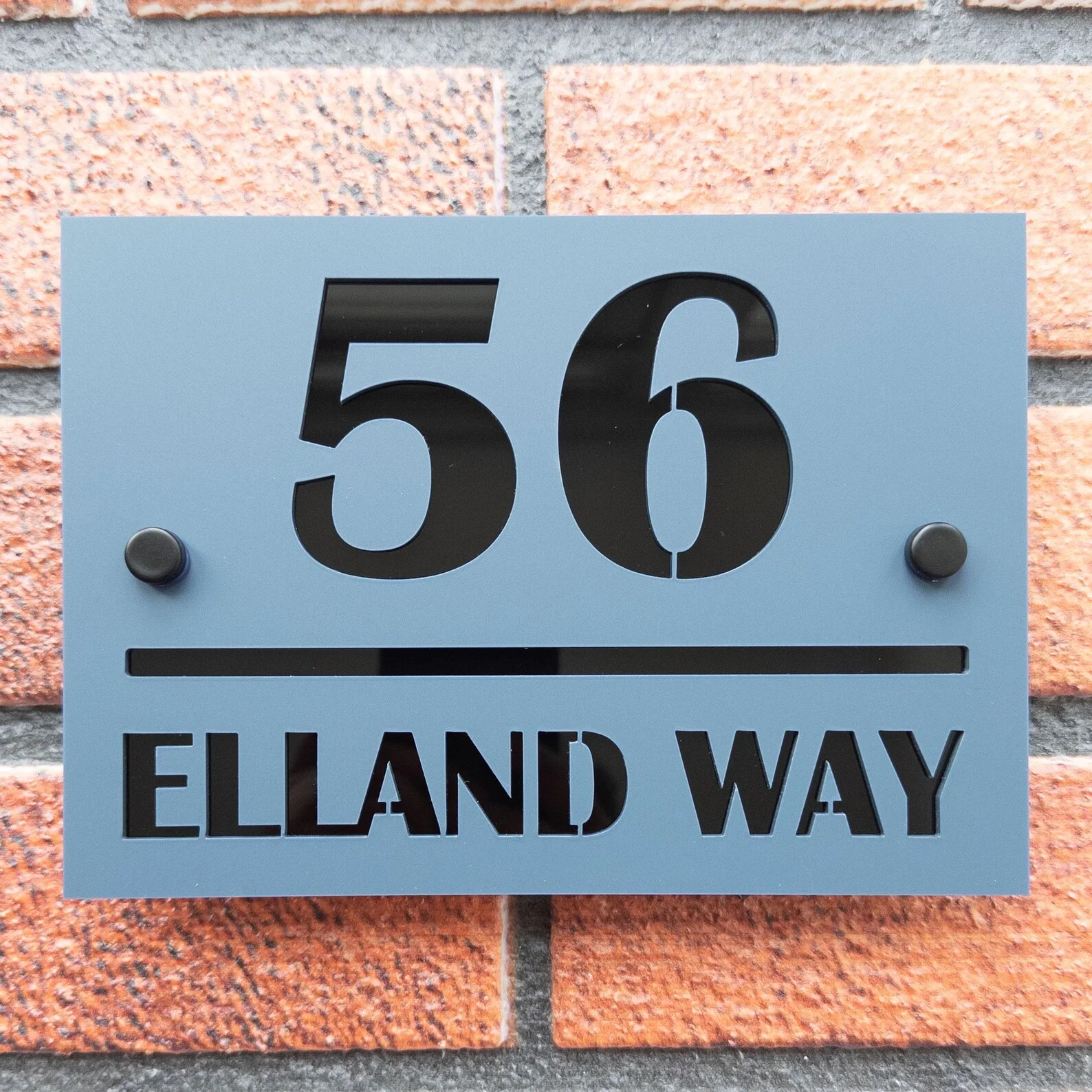 Papan Nomor Rumah Kustom Motif Mawar dengan Plakat Standoff, Hadiah Rumah Baru, Papan Alamat, Nomor Pintu