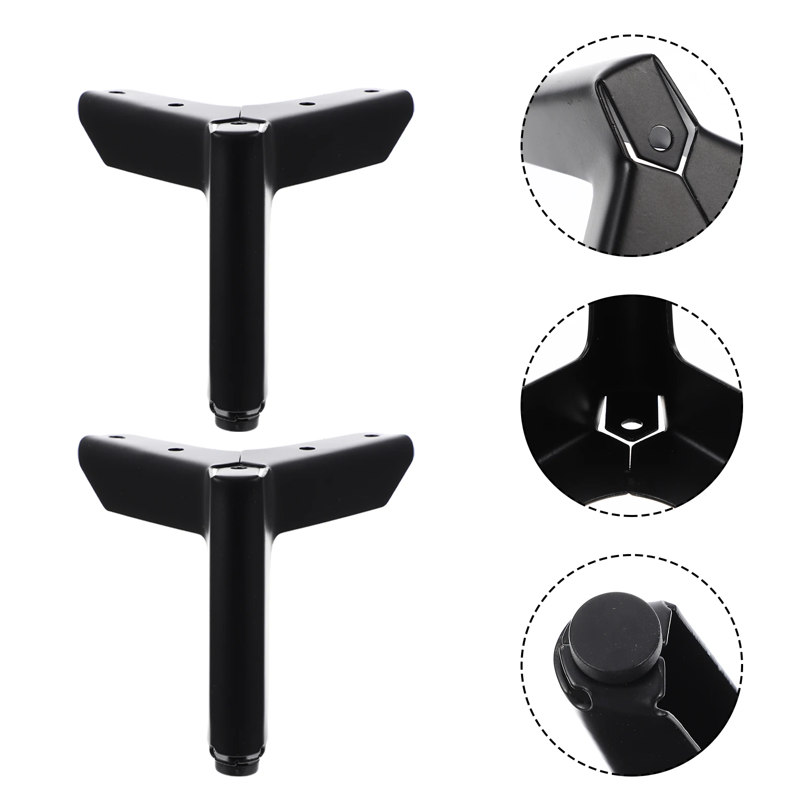 

4pcs Feet Metal Support 100mm Titanium Durable Triangle Furniture Legs Desk Legs Stable Sofa Bed Triangle Cabinet Hardware