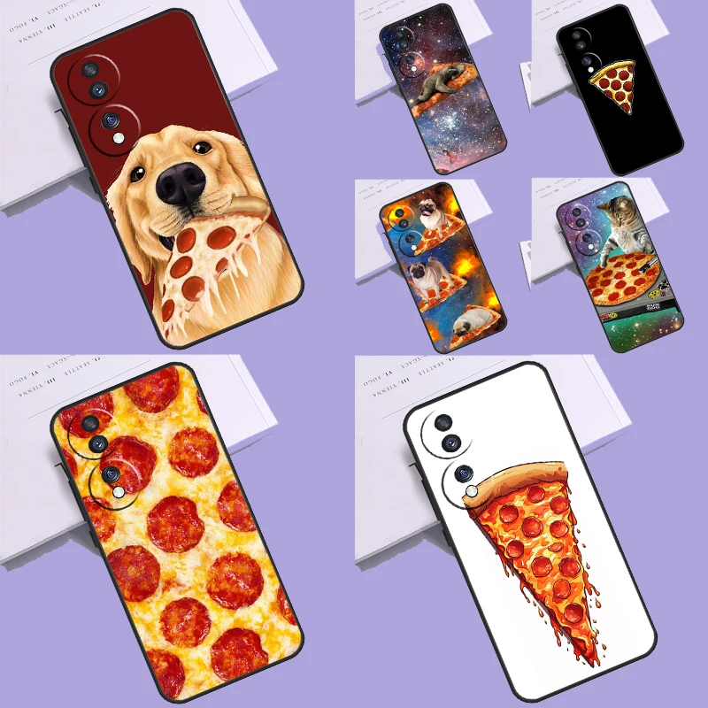 Pizza Food Bacon Cheese Case For Honor X9 X6 X7 X8 a Magic 4 5 Lite Honor 90 Lite 50 70 8X 9X Magic 5 Pro Coque