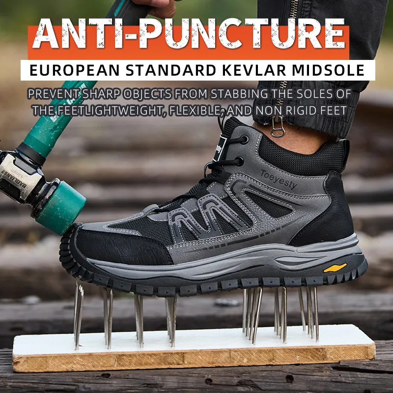 

Safety Shoes Anti-crush Anti-puncture Labor Protection Shoes Men's All-season Outdoor Tactical Boots Comfortable Protective Shoe