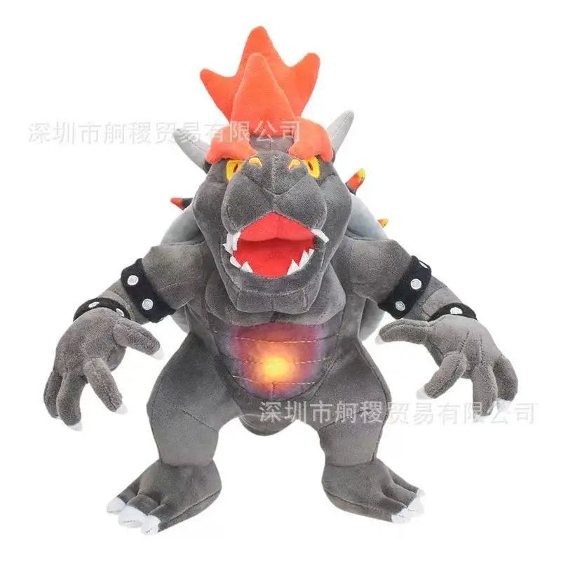 Super Mario Bowser Plüschtier 25cm Super Weiches Sitzendes/Stehendes Stofftier König Koopa Bösewicht-Figur Ideales Spiel-Themen-Geschenk