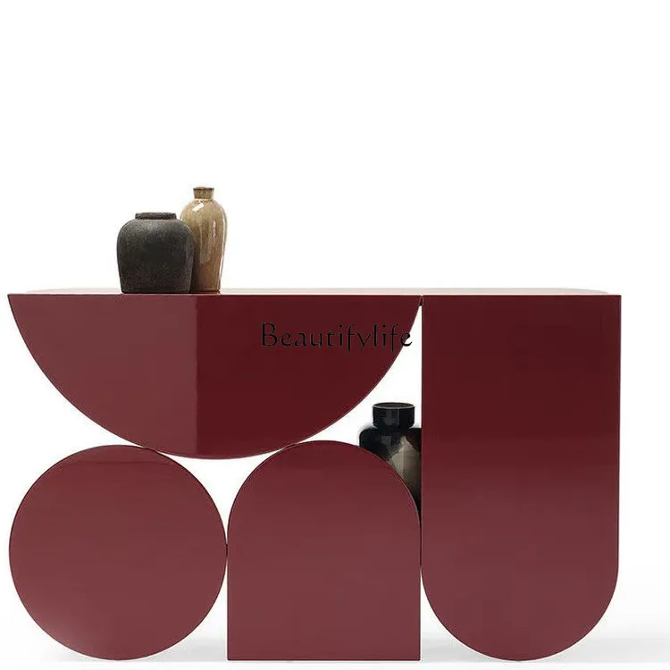 

Italian light luxury entrance cabinet living room household entrance table entrance platform