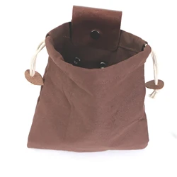 Outdoor Foraging Case Bag Leather Bushcraft Bag Vegetable Harvest Garden Fruit Picking Waist Tools Storage Hanging Pouch Camping