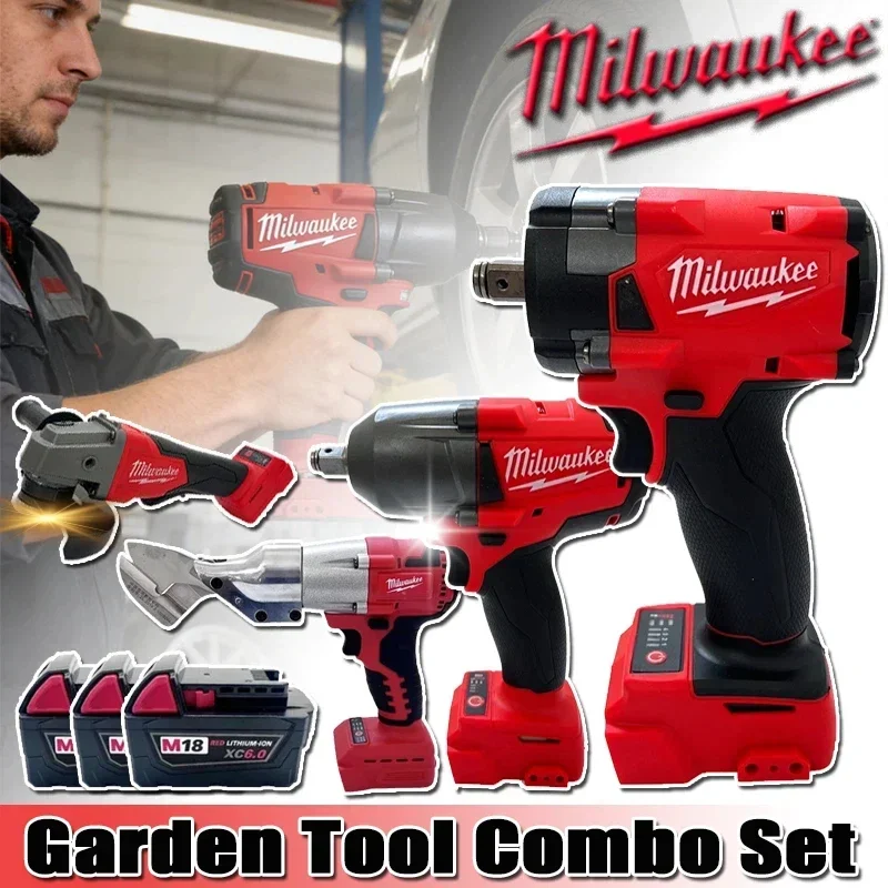 

Аккумуляторный ударный гайковерт Milwaukee, портативный электрический насос для накачки шин автомобиля и мячей