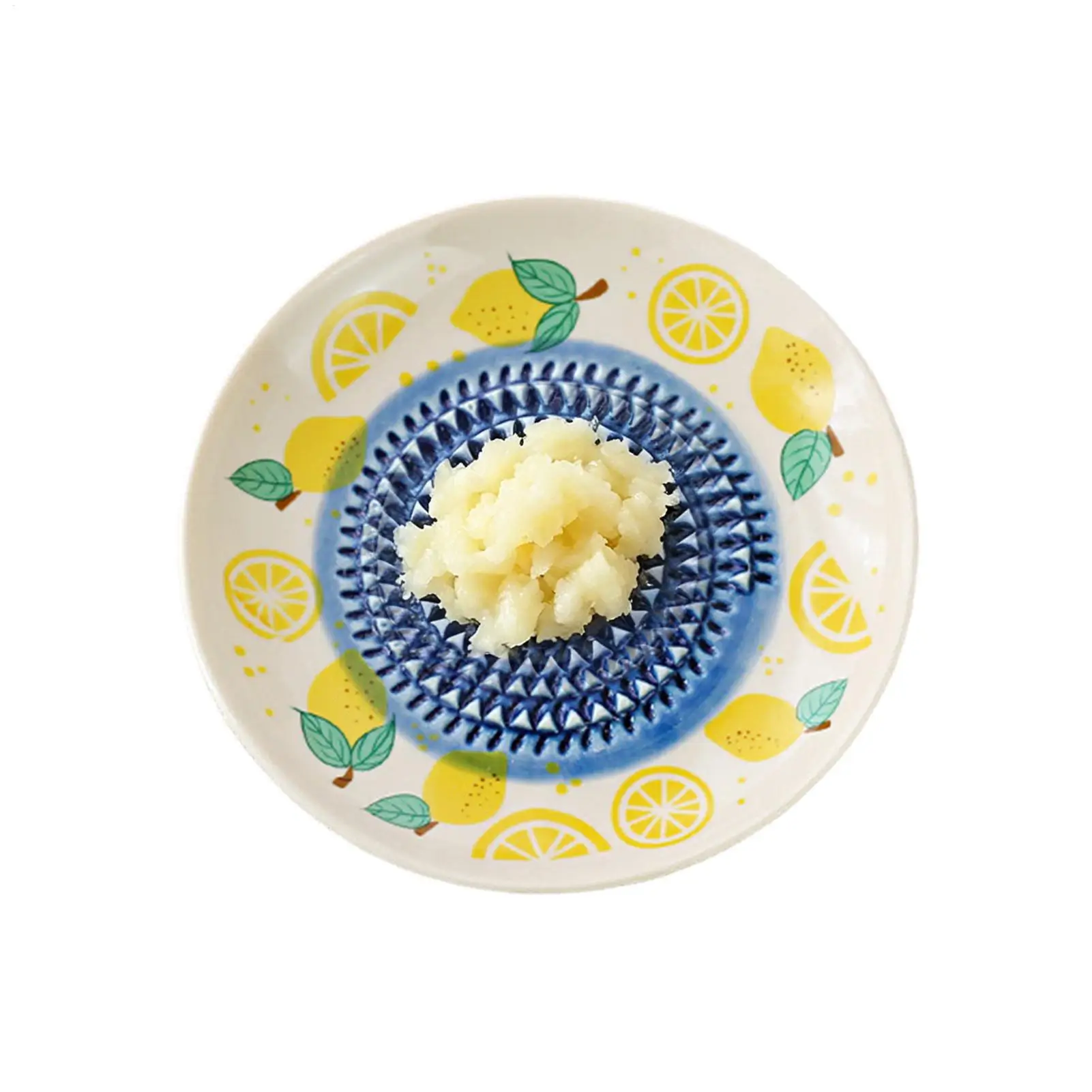 Ceramic Grater Bowl Garlic Grater Plate Handmade Ginger Grater Cheese and Vegetable Mincing Bowl Ceramic Plate