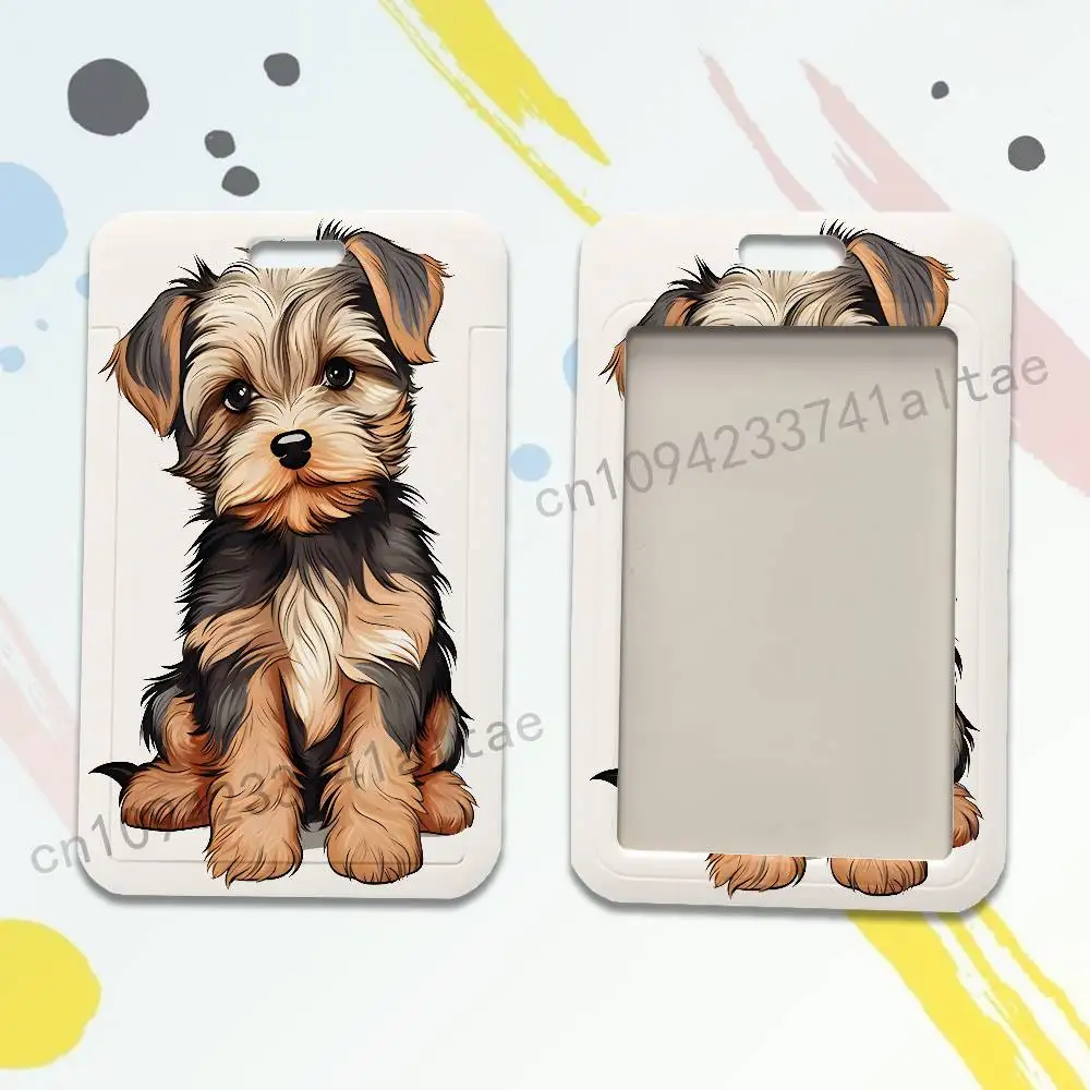 Yorkshire Terrier Dog Card Holder Lanyard Camera Neck Strap Credit Card Case ID Badge Credentials Protection