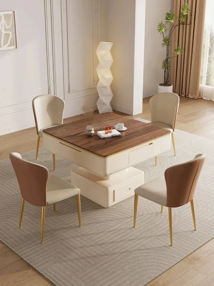 

Lifting coffee table mahjong table integrated dual-purpose automatic multi-functional household cream wind mahjong machine