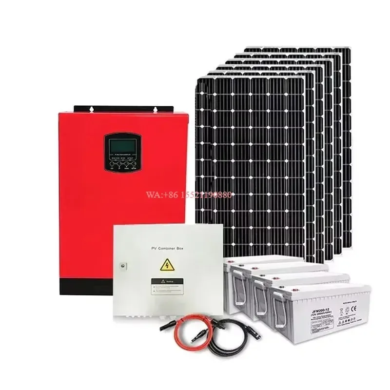 WMWMNU for Solar System Offgrid 3kw 5-6-20 Complete Set 10 Solar Power System Kit with MPPT Controller and Lithium Ion