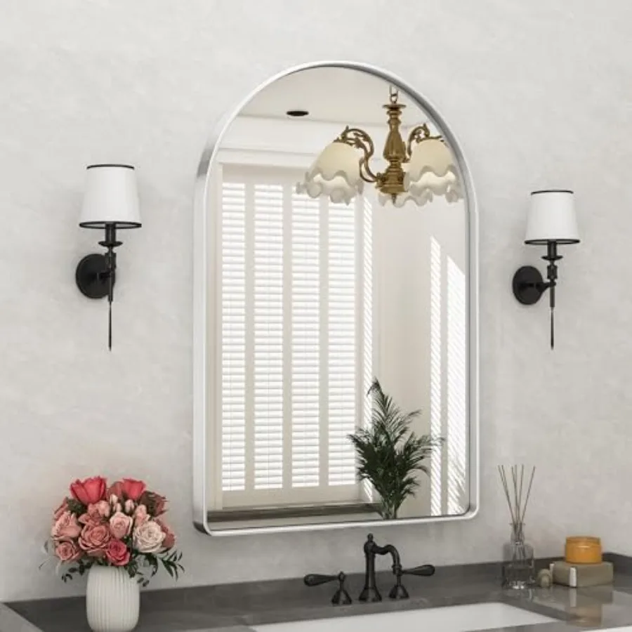 

24" x 36" Bathroom Mirror, Bathroom Vanity Mirror Metal Framed, Wall-Mounted Mirrors for Bedroom, Living Room, Entryway, Hallwa
