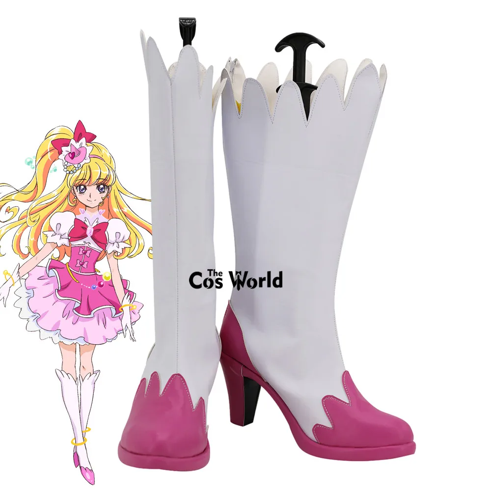 

Pretty Cure Precure Asahina Mirai Anime Customize Cosplay High Heels Shoes Boots