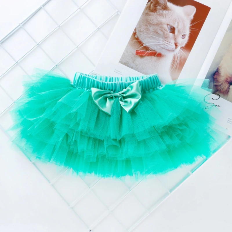 Baby Girls Tulle Tutu Bloomers Infant Newborn Six-layer Mesh Bow Princess Short Skirts Girls  Skirts Rainbow Baby Skirt 0-3Y