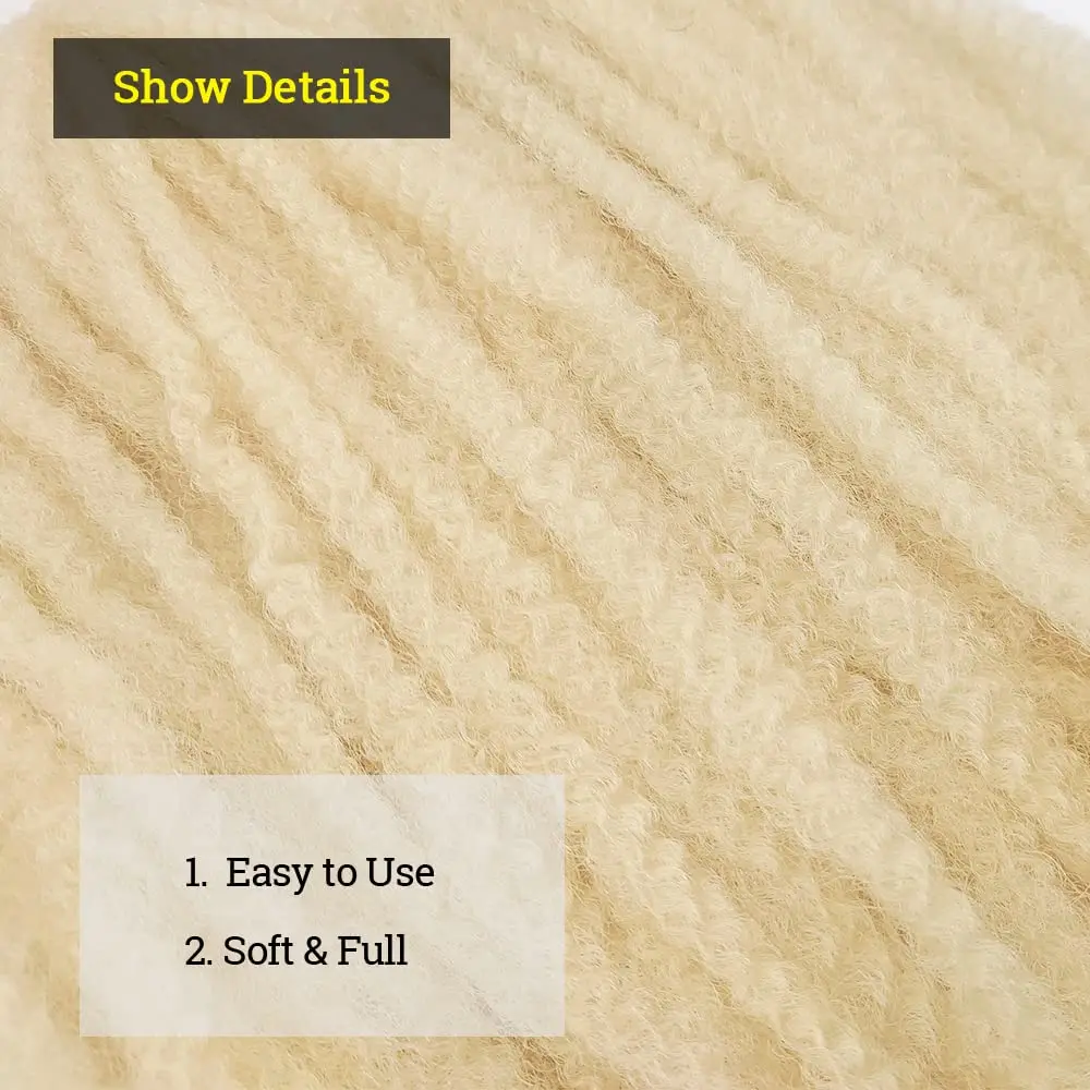 Marley Twist Braiding ผม 18 นิ้ว Marley ผมสําหรับ Faux Locs, Marley Twist Crochet ผม Afro Kinky Curly Marley Braids สังเคราะห์