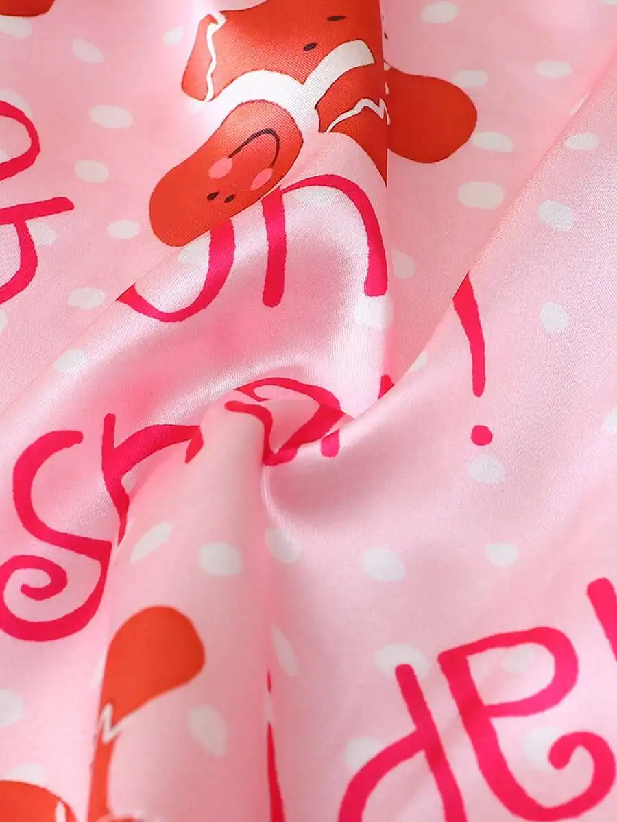 

Womens Christmas Pajama Set Cartoon Print Short Sleeve Top And Shorts Comfortable Home Wear Holiday Gift