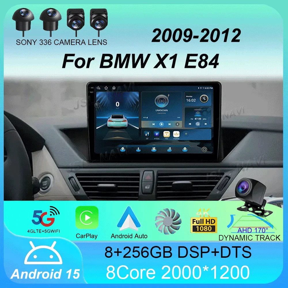 

Car Radio Android15 Carplay For BMW X1 E84 2009 2010 2011 2012 Navigation GPS Multimedia Player WiFi+4G Stereo Auto DSP Video BT
