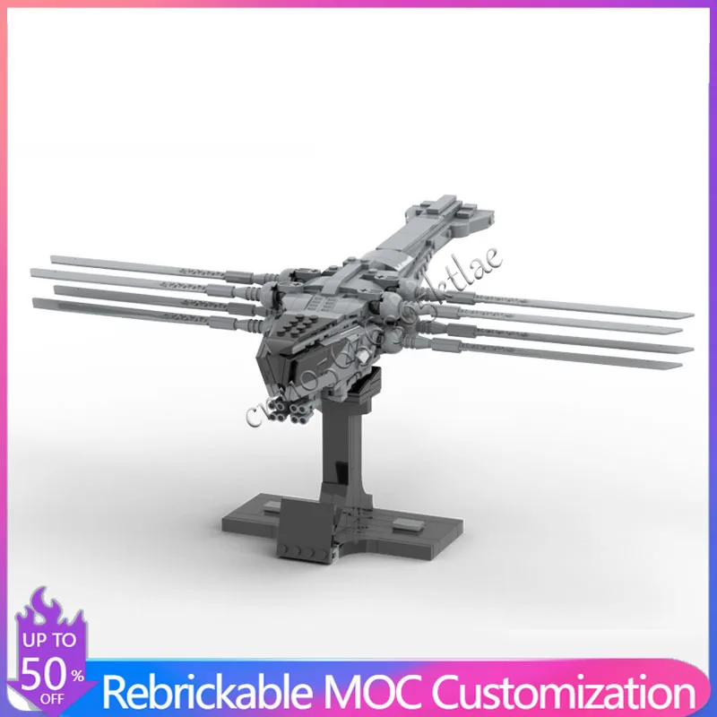 

413 деталей MOC: Мини-модель летающей машины «Пустынная планета» — креативный конструктор для детей и взрослых, подарок на день рождения, сюрприз, украшение для интерьера