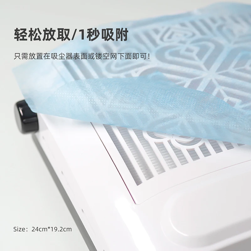 100 قطعة من وسادات تصفية مجمع الغبار للأظافر للاستعمال مرة واحدة غير منسوجة قابلة للتشذيب وغير قابلة للتساقط لصالون الأظافر