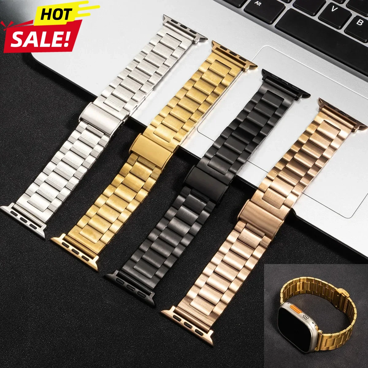 Edelstahlband für Apple Watch Armband 49 mm 46 44 mm 40 mm 42 mm 38 mm 41 mm Armband Armband iWatch 11 10 SE 9 86 7 Ultra 8 45