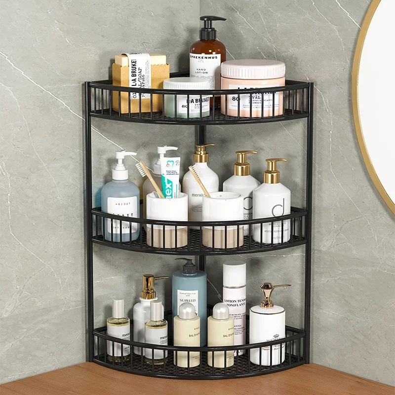 Bathroom Storage Organizer Shelf, Tabletop Cosmetics Holder, Easy to Clean Vanity Organizer for Restroom Essentials