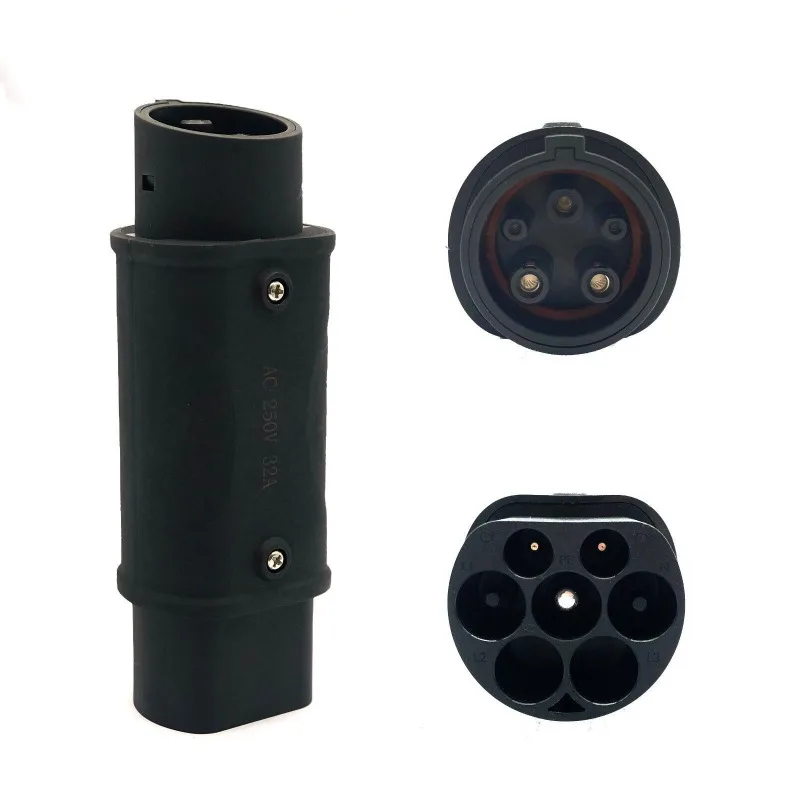

New energy charging pile adapter European standard to American standard electric vehicle adapter T2 to T1