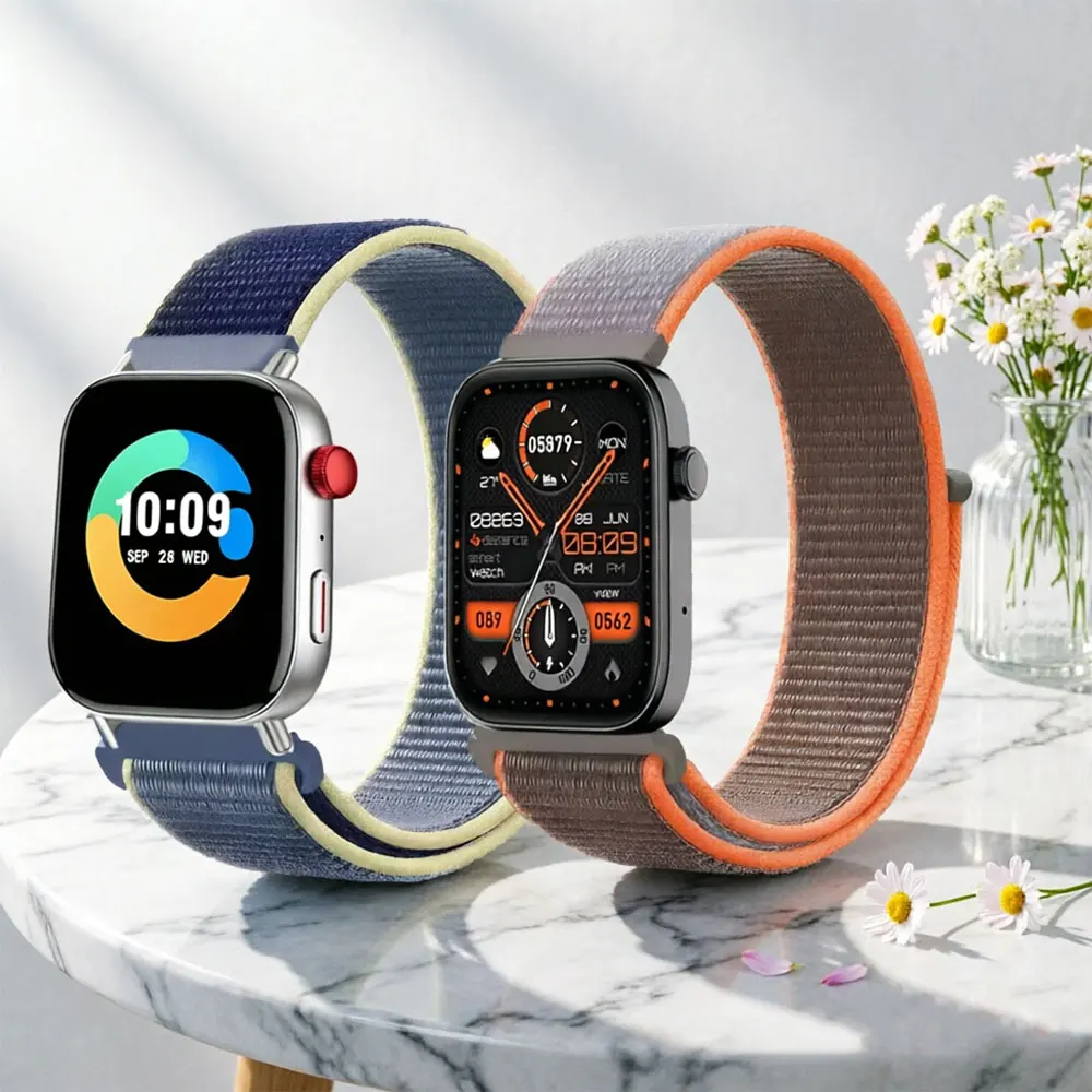 Nylon Loop Watch Band 20mm 22mm for COLMI i28 Ultra Strap Replace Wristband for COLMI V75 GPS/P28 Plus/M42/C8 Max/M42 Bracelets