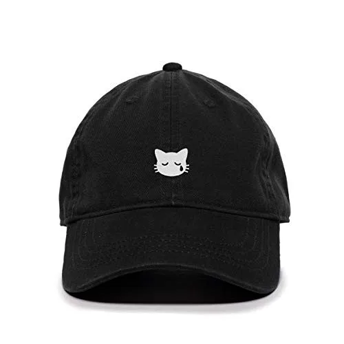 Baseballkappe mit weinender Katze, verstellbare Papa-Mütze aus Baumwolle