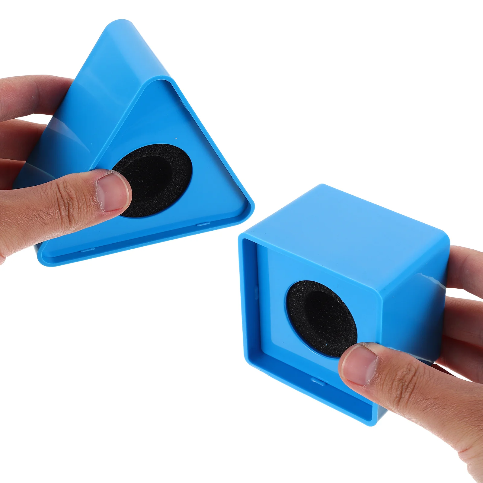 

2Pcs Microphone Station Flag Square Triangle Mic Logo Set Stable Desktop Holder for Interview News Broadcast Conference