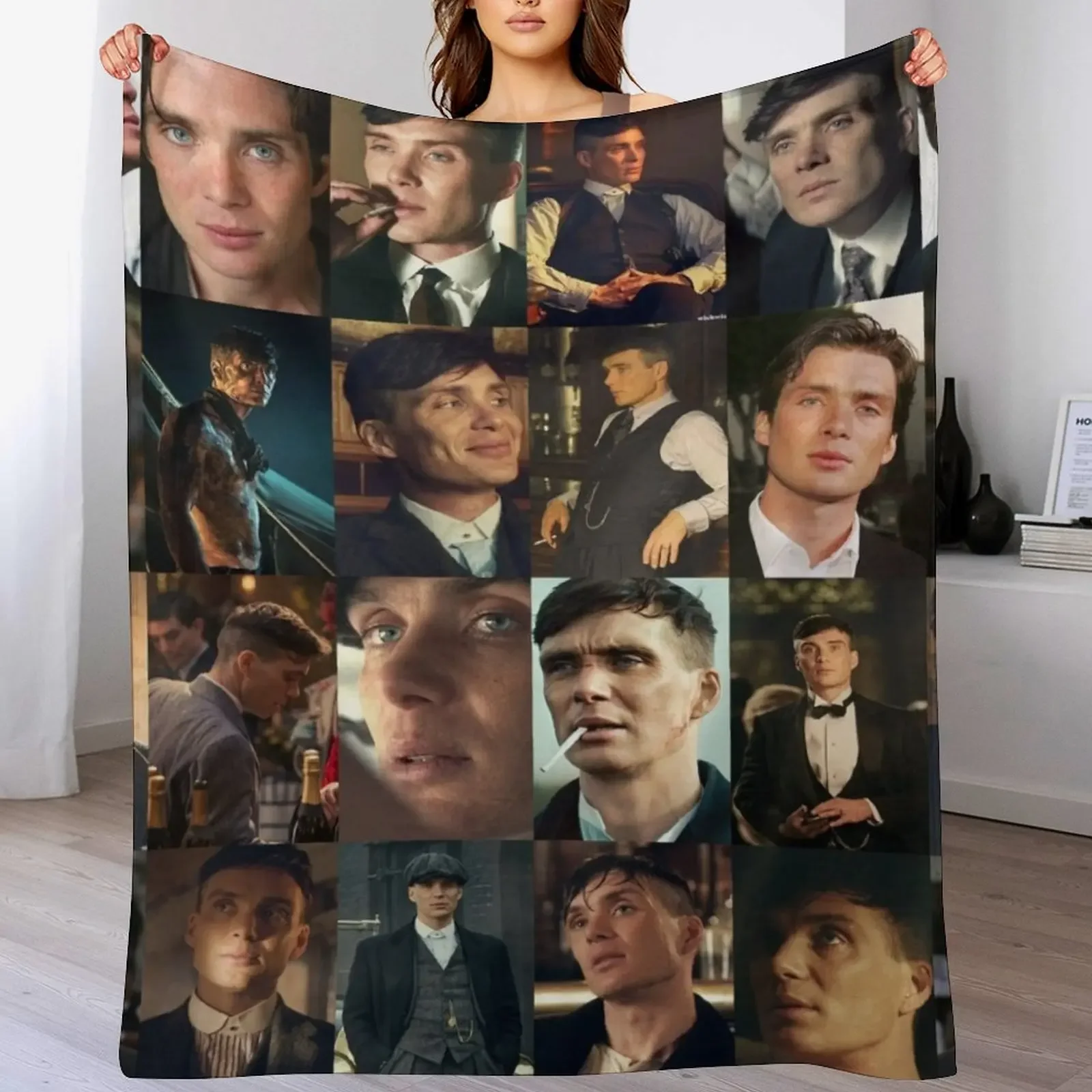 

Cillian Murphy Throw Blanket Shaggy Retros halloween Giant Sofa Blankets