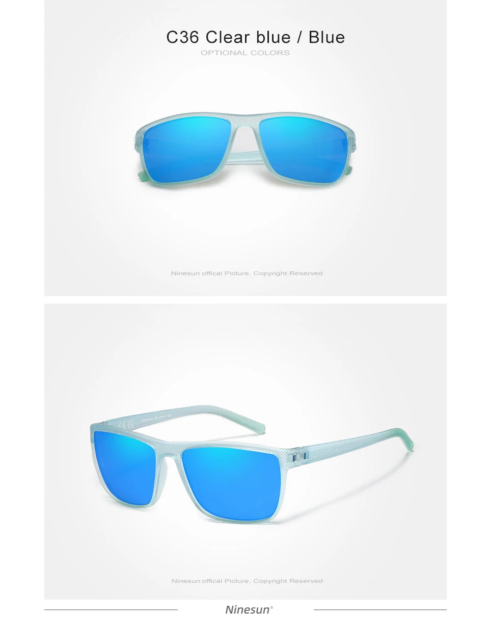 Ninesun polarisierte sonnenbrille männer neue mode frauen fahren große rahmen brille uv400 sport blend freie nachtsicht brillen – Detail 10