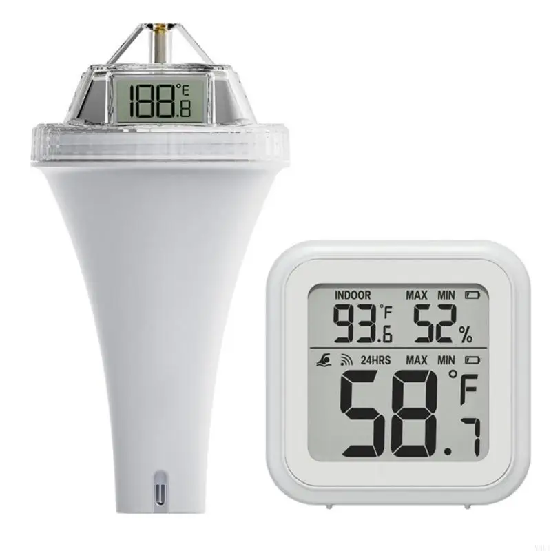 

Y9UA Digital Display Waterproof Wireless Swimming Pool Thermometers Easy To Read for Accurate Water Temperature Monitoring