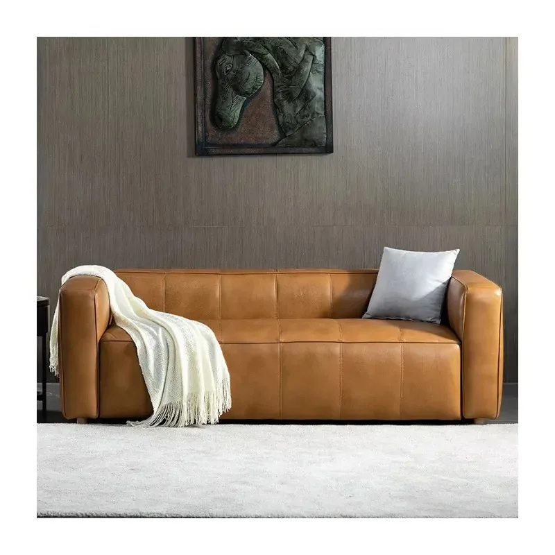 Modern design home furniture set color optional 3-seat Pu leather velvet sofa living room sofa