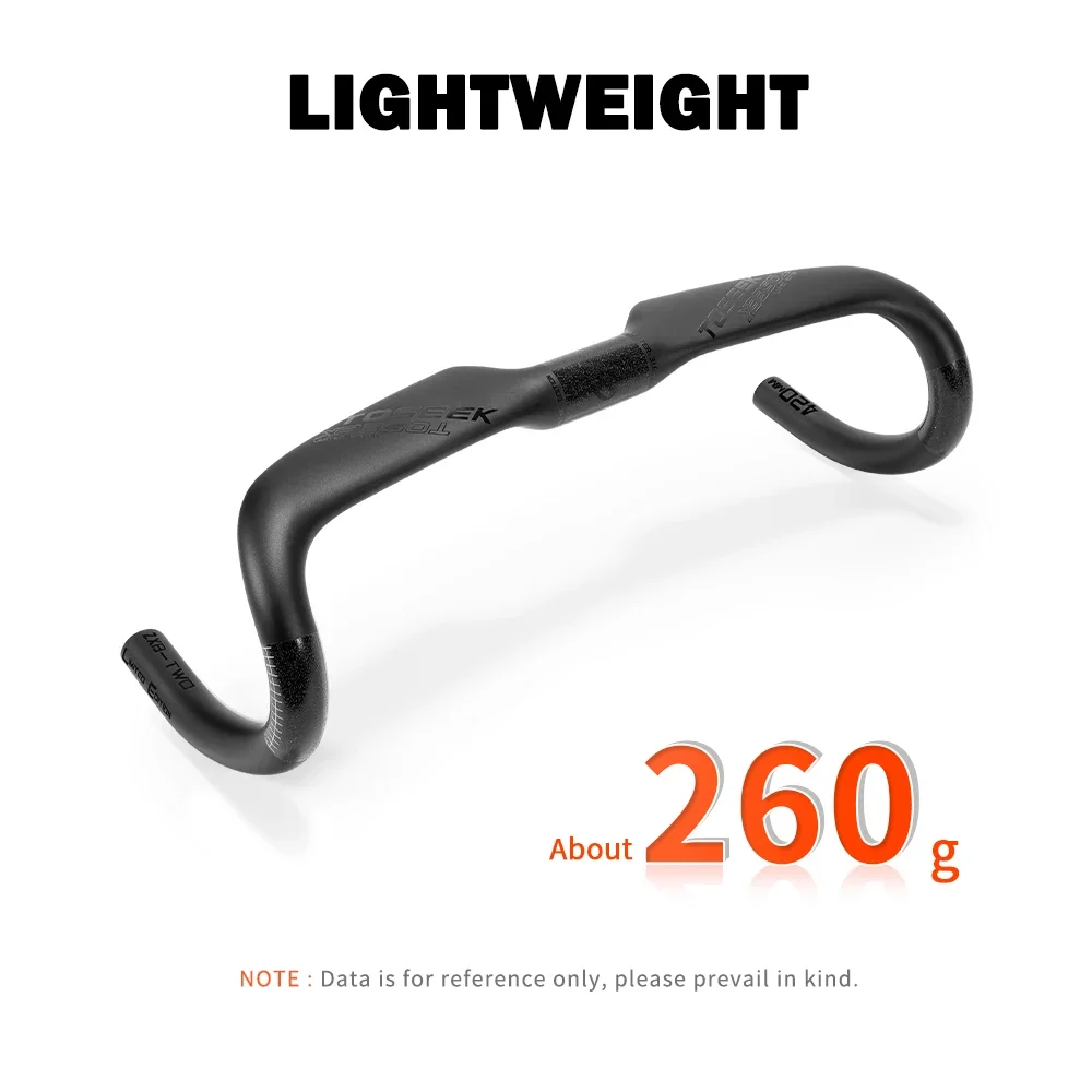 

TOSEEK TR30 Ультра легкий велосипедный дорожный руль из углеродного волокна 380/400/420/440 мм, матовый внутренний шоссейный велосипедный руль