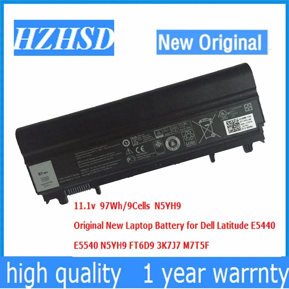 

11.1v 97Wh N5YH9 Original Laptop Battery for Dell Latitude E5440 E5540 FT6D9 3K7J7 M7T5F VJXMC VV0NF 0K8HC CXF66 970V9 WGCW6