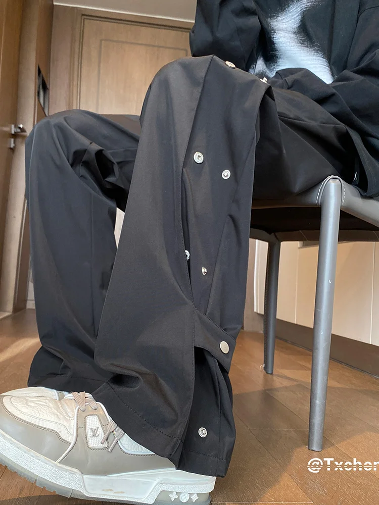 

Casual Workwear Pants Men's Spring Autumn High Street Cool Straight Tube Soldier Pants American Sle Casual Work Pants