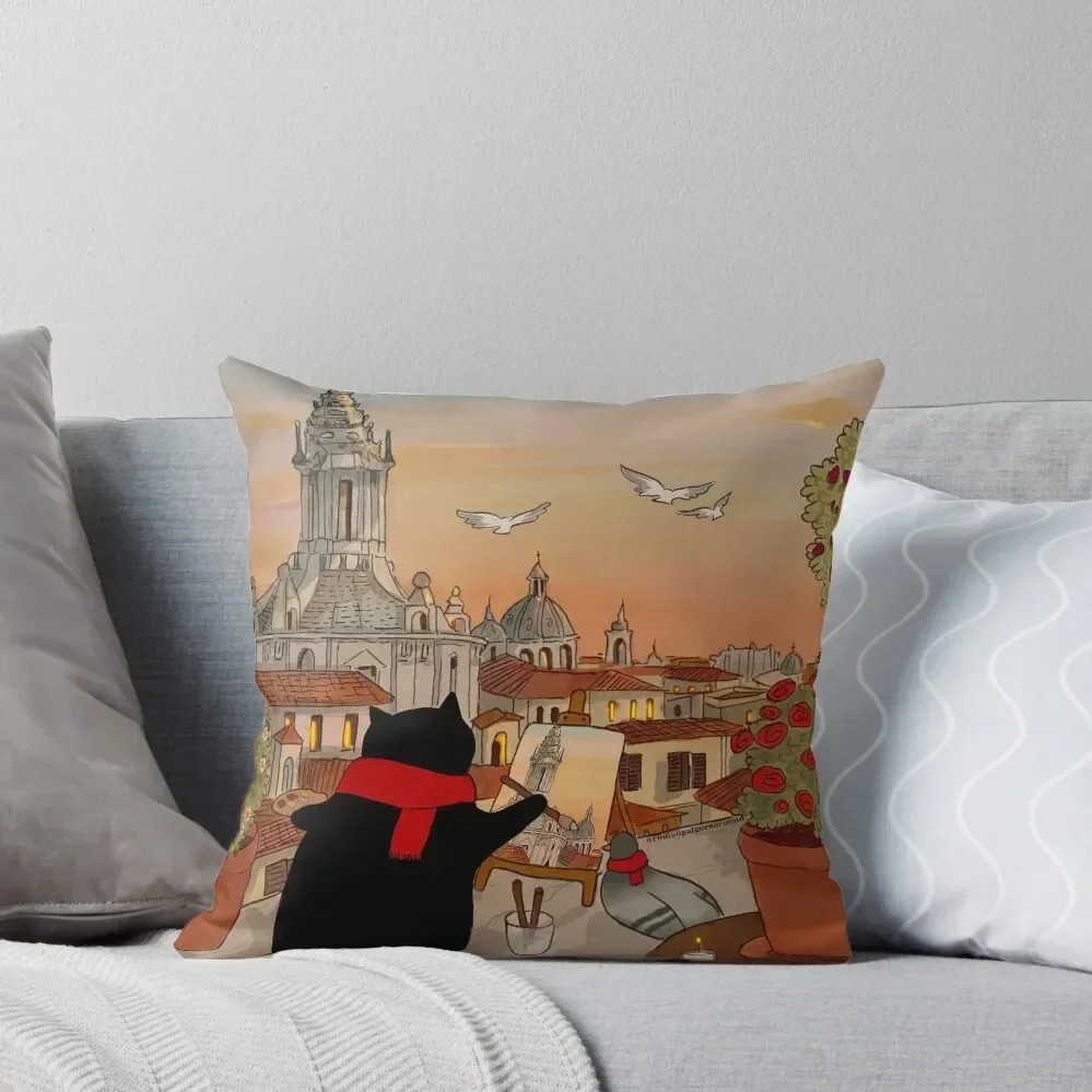 

Stanis Painting Roman Roofs Throw Pillow Decorative pillow case pillows decor home pillow