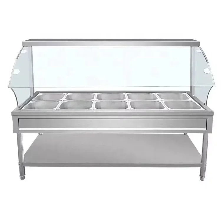 Hot Sale Commercial Kitchen Equipment Stainless Steel 201/ 304 Food Warmer Bain Marie For Restaurant